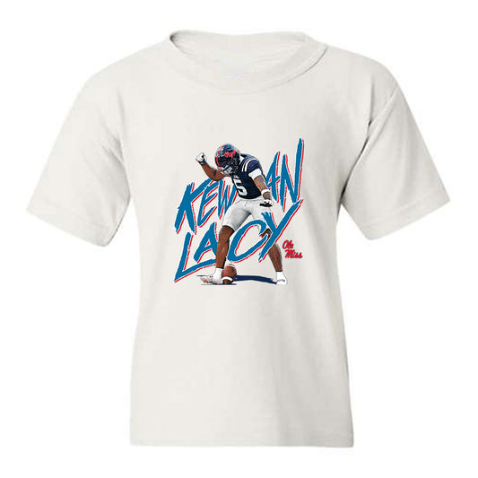 Ole Miss - NCAA Football : Kewan Lacy - Graphic Youth T-Shirt-0
