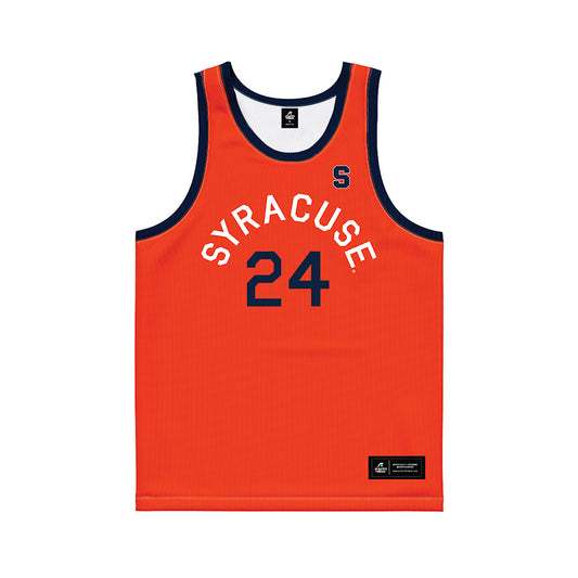 Syracuse - NCAA Men's Basketball : Noah Lobdell - Hardwood Reissue Basketball Jersey-0