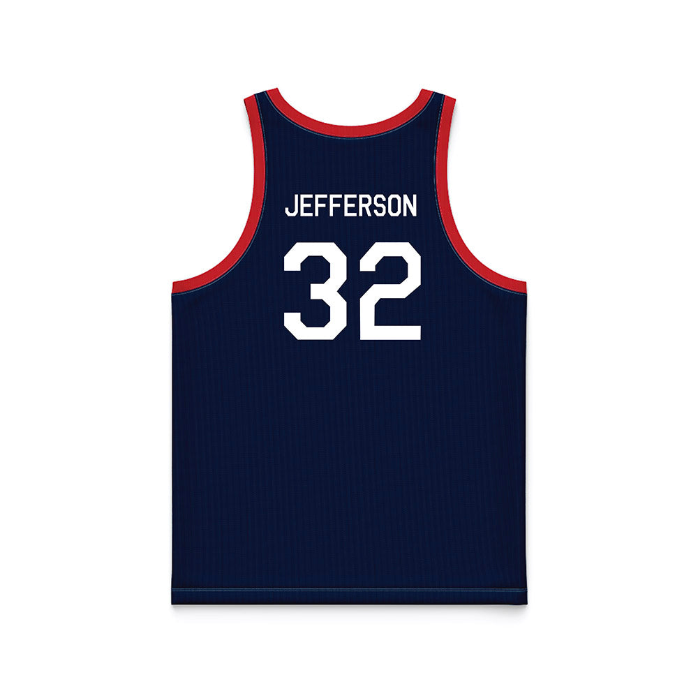 Gonzaga - NCAA Men's Basketball : Parker Jefferson - Blue Hardwood Basketball Jersey-1