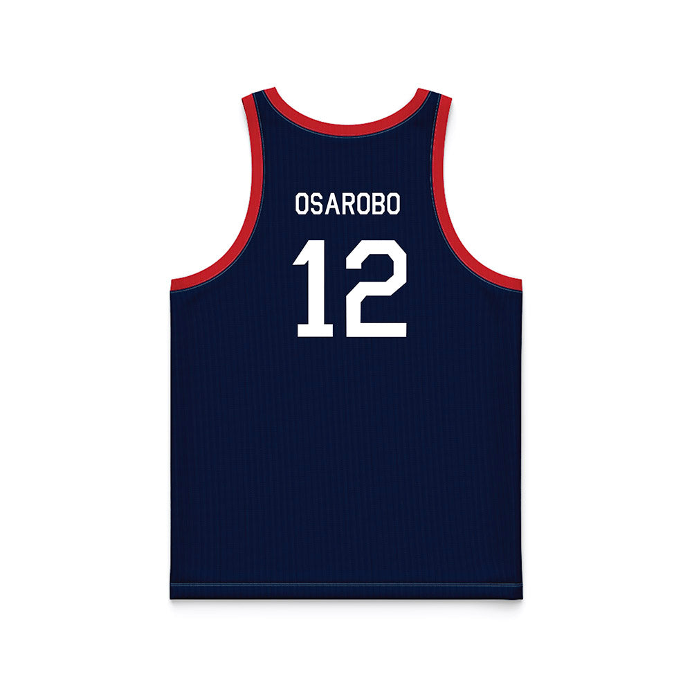 Gonzaga - NCAA Women's Basketball : Christabel Osarobo - Blue Hardwood Basketball Jersey-1