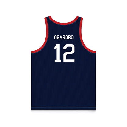 Gonzaga - NCAA Women's Basketball : Christabel Osarobo - Blue Hardwood Basketball Jersey-1