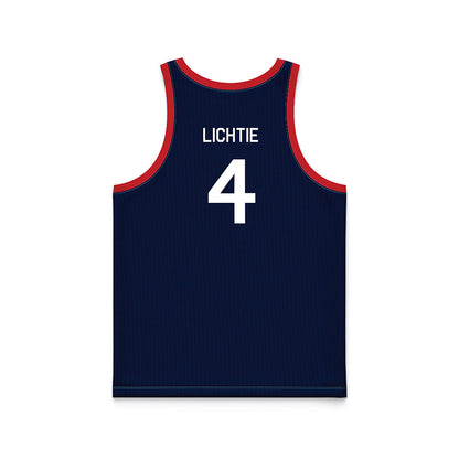Gonzaga - NCAA Women's Basketball : Sierra Lichtie - Blue Hardwood Basketball Jersey-1