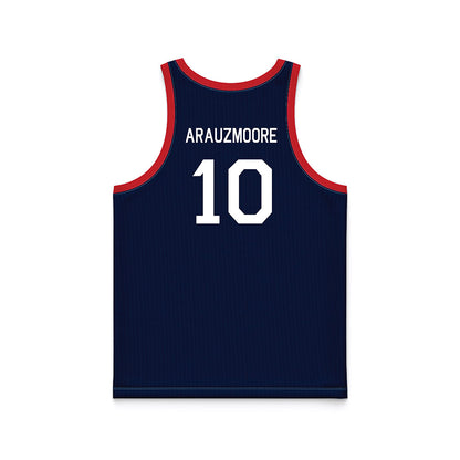 Gonzaga - NCAA Men's Basketball : Joaquim ArauzMoore - Blue Hardwood Basketball Jersey-1