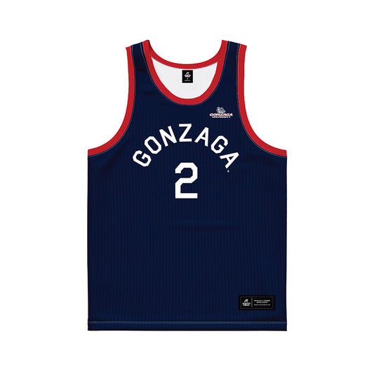 Gonzaga - NCAA Men's Basketball : Steele Venters - Blue Hardwood Basketball Jersey-0