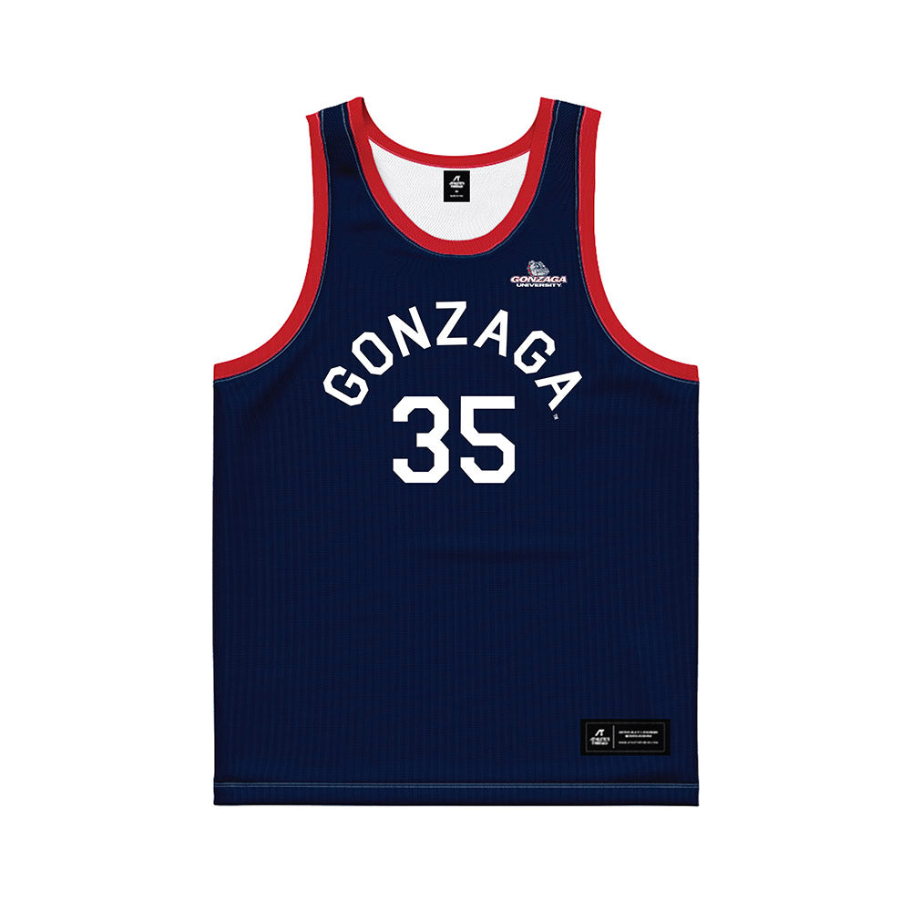 Gonzaga - NCAA Men's Basketball : Noah Haaland - Blue Hardwood Basketball Jersey-0