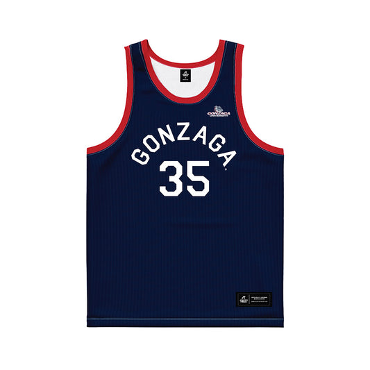 Gonzaga - NCAA Men's Basketball : Noah Haaland - Blue Hardwood Basketball Jersey-0