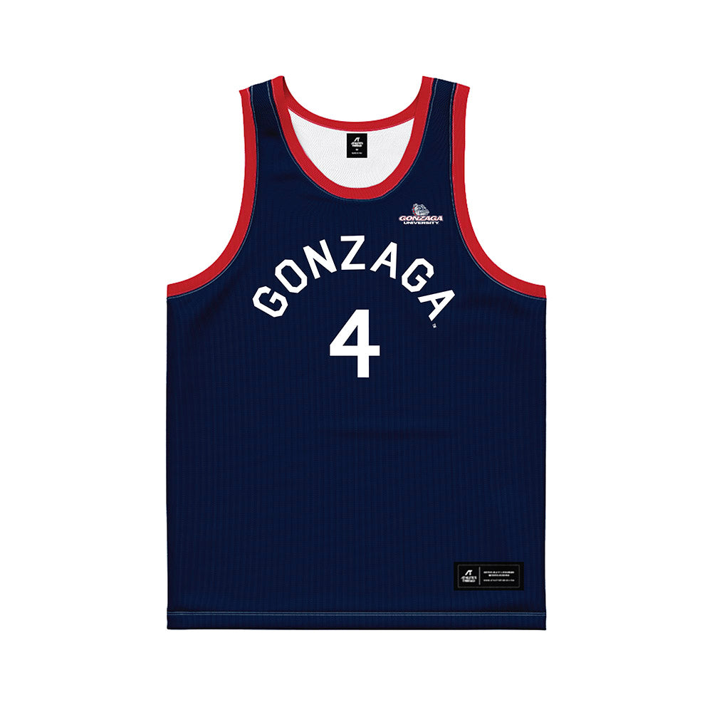 Gonzaga - NCAA Men's Basketball : Davis Fogle - Blue Hardwood Basketball Jersey-0