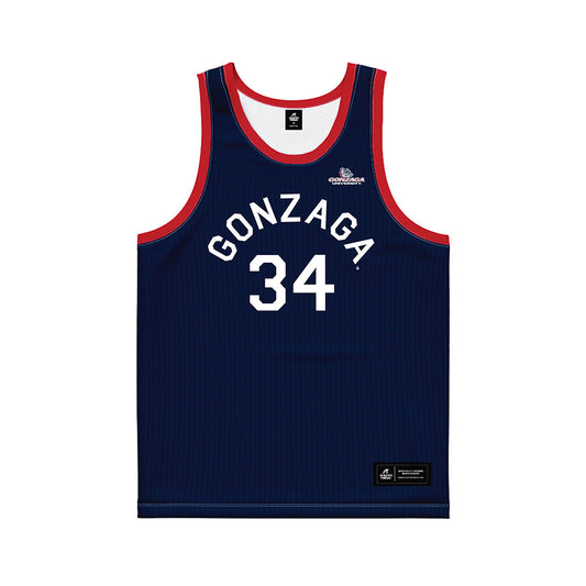 Gonzaga - NCAA Men's Basketball : Braden Huff - Blue Hardwood Basketball Jersey-0