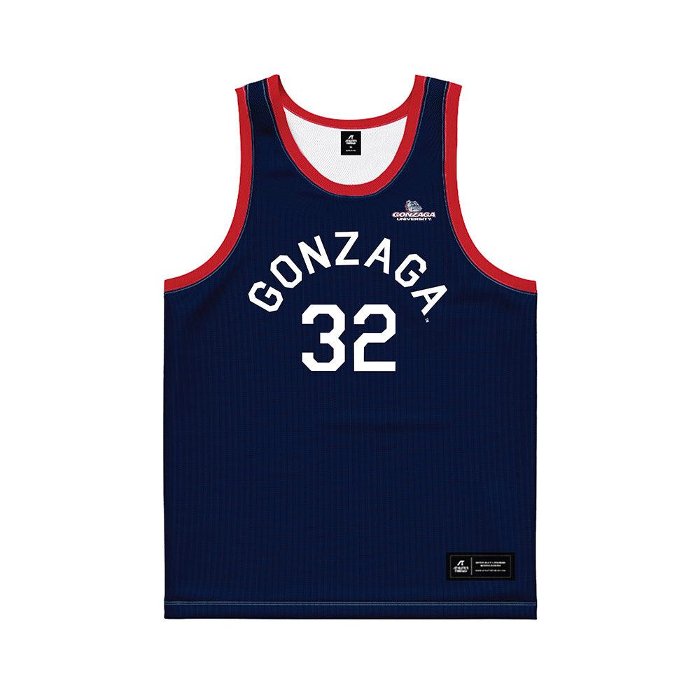 Gonzaga - NCAA Men's Basketball : Parker Jefferson - Blue Hardwood Basketball Jersey-0