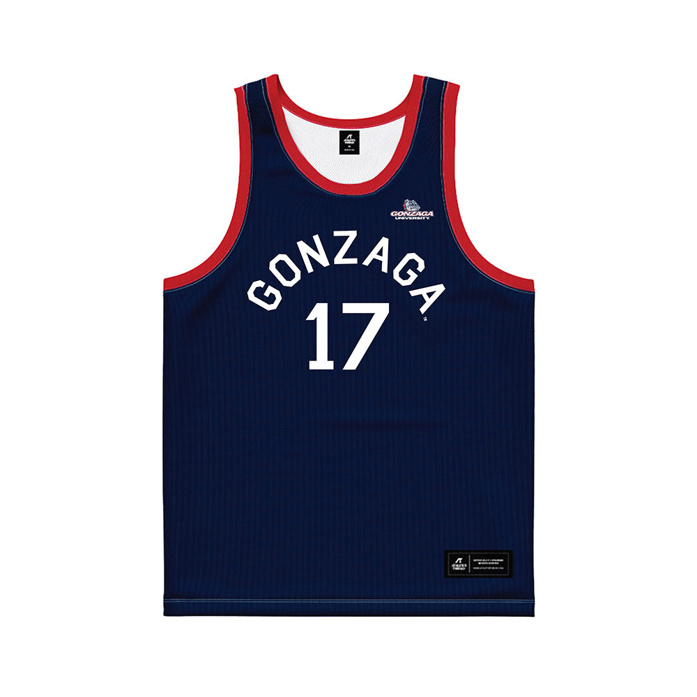Gonzaga - NCAA Men's Basketball : Mario Saint-Supery - Blue Hardwood Basketball Jersey-0