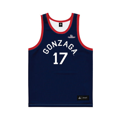 Gonzaga - NCAA Men's Basketball : Mario Saint-Supery - Blue Hardwood Basketball Jersey-0