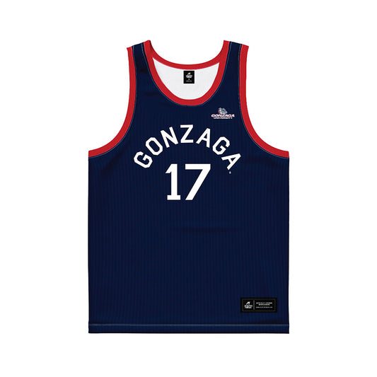Gonzaga - NCAA Men's Basketball : Mario Saint-Supery - Blue Hardwood Basketball Jersey-0