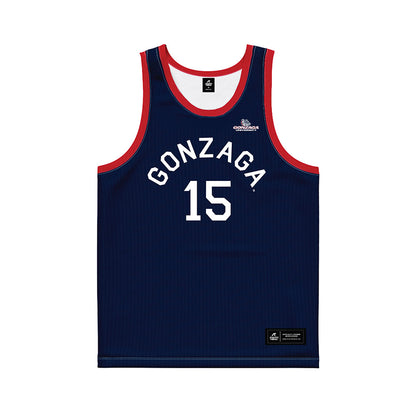 Gonzaga - NCAA Men's Basketball : Graham Ike - Blue Hardwood Basketball Jersey-0