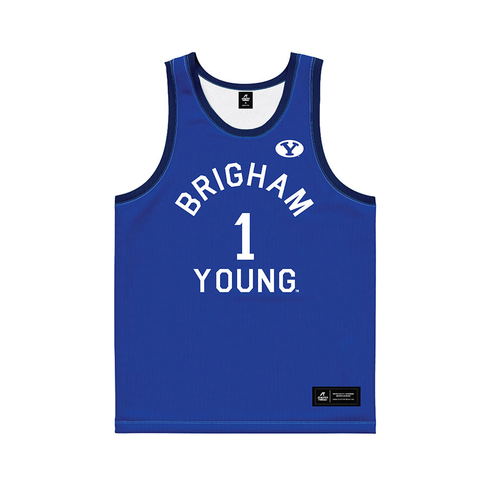 BYU - NCAA Men's Basketball : Robert Wright III - Hardwood Reissue Basketball Jersey-0