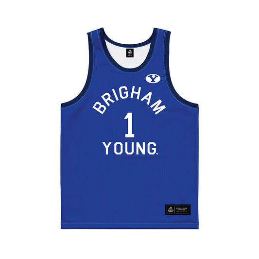 BYU - NCAA Men's Basketball : Robert Wright III - Hardwood Reissue Basketball Jersey-0