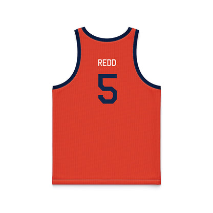 Illinois - NCAA Men's Basketball : AJ Redd - Orange Hardwood Basketball Jersey-1
