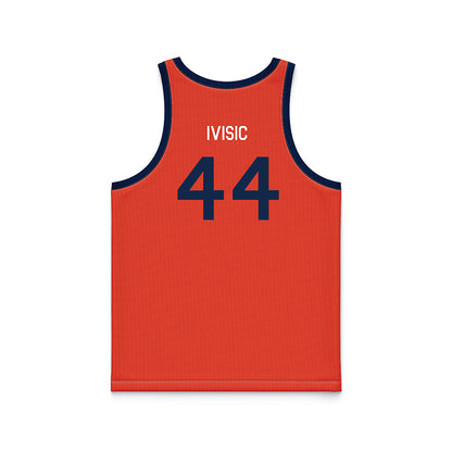 Illinois - NCAA Men's Basketball : Zvonimir Ivisic - Orange Hardwood Basketball Jersey-1