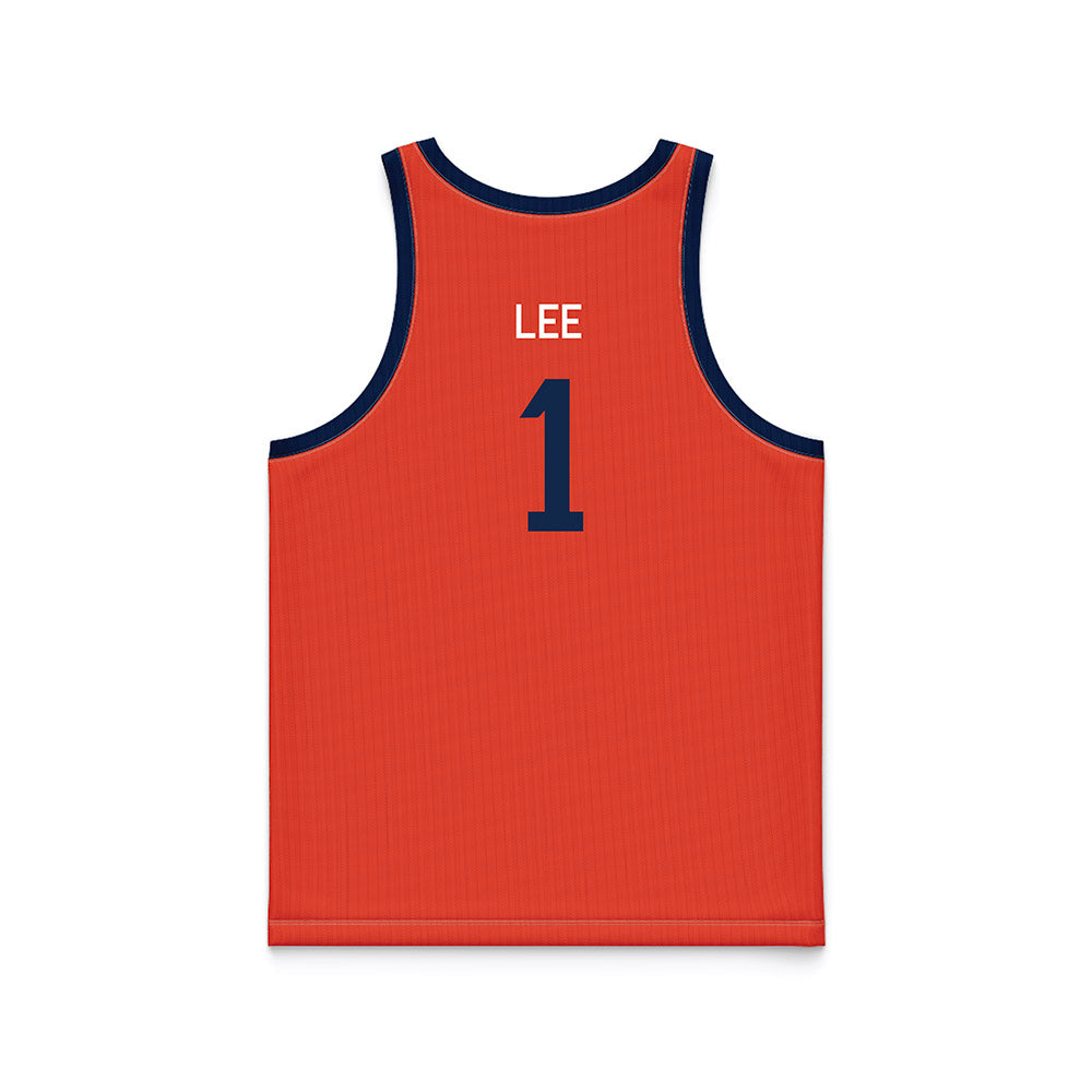 Illinois - NCAA Men's Basketball : Brandon Lee - Orange Hardwood Basketball Jersey-1