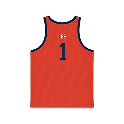 Illinois - NCAA Men's Basketball : Brandon Lee - Orange Hardwood Basketball Jersey-1