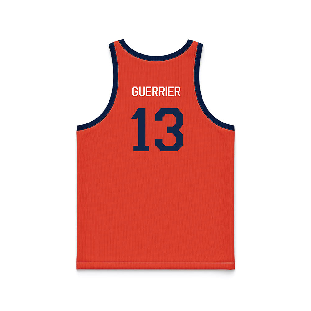 Illinois - NCAA Men's Basketball : Quincy Guerrier - Orange Hardwood Basketball Jersey-1