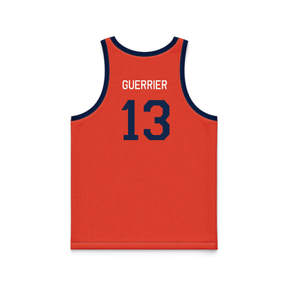 Illinois - NCAA Men's Basketball : Quincy Guerrier - Orange Hardwood Basketball Jersey-1