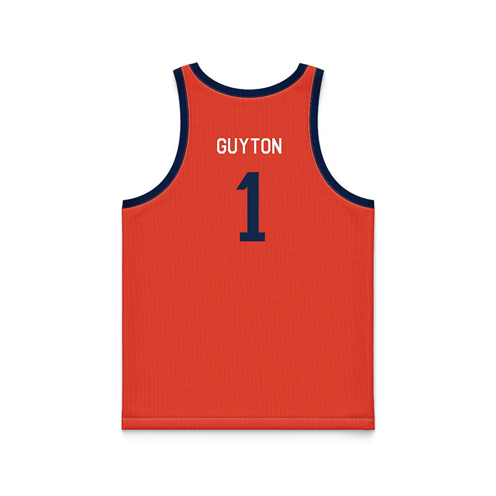 Illinois - NCAA Women's Basketball : Aaliyah Guyton - Orange Hardwood Basketball Jersey-1