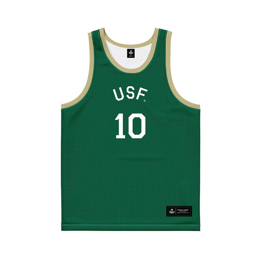 USF - NCAA Men's Basketball : Tristan Beckford - Hardwood Reissue Basketball Jersey-0