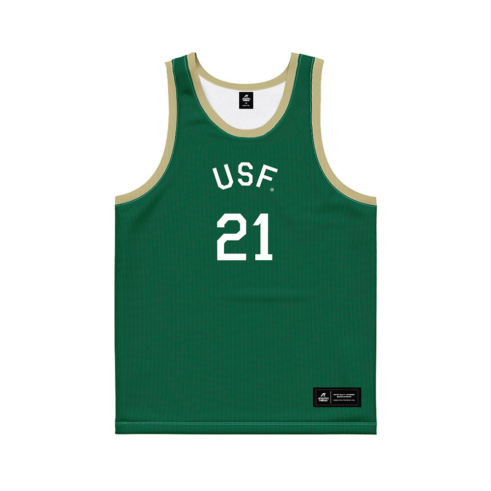 USF - NCAA Women's Basketball : Lor Mputu - Hardwood Reissue Basketball Jersey-0