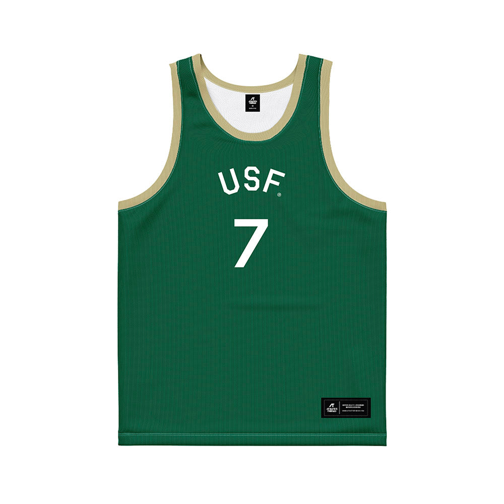 USF - NCAA Men's Basketball : Caleb Sanders - Hardwood Reissue Basketball Jersey-0
