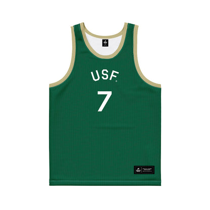 USF - NCAA Men's Basketball : Caleb Sanders - Hardwood Reissue Basketball Jersey-0