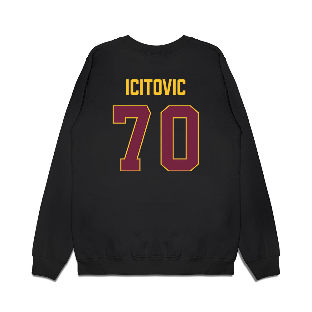 Arizona State - NCAA Men's Basketball : Jovan Icitovic - Vintage Basketball Premium Crewneck Sweatshirt-1