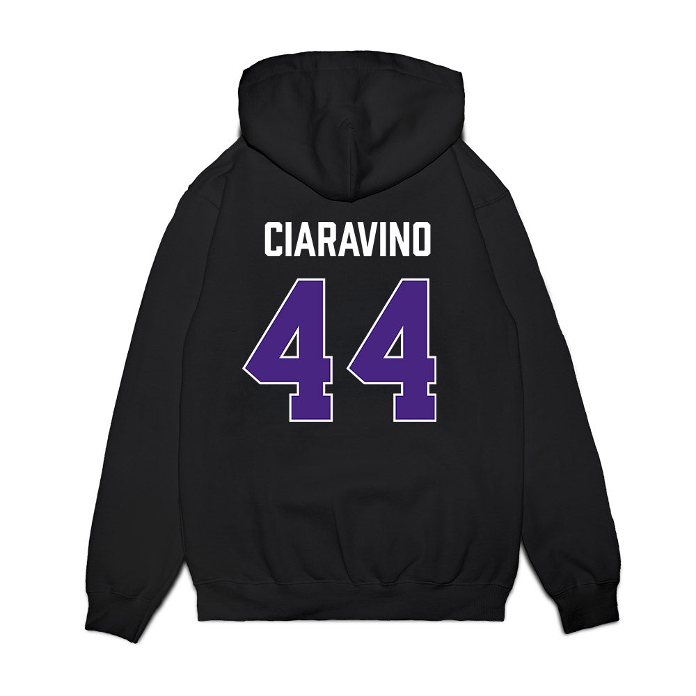 Northwestern - NCAA Men's Basketball : Angelo Ciaravino - Vintage Shersey Premium Hooded Sweatshirt-1