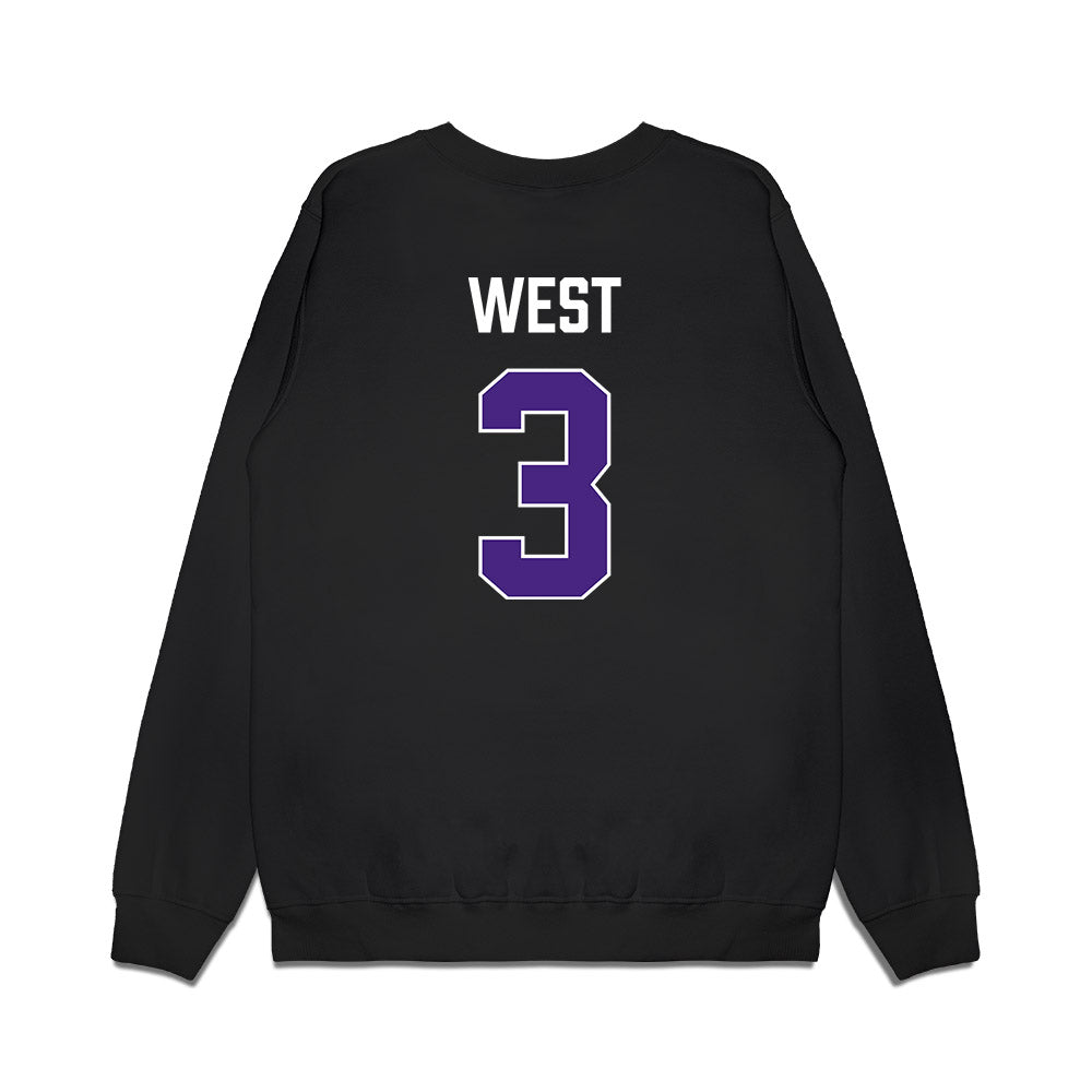 Northwestern - NCAA Men's Basketball : Jake West - Vintage Shersey Premium Crewneck Sweatshirt-1