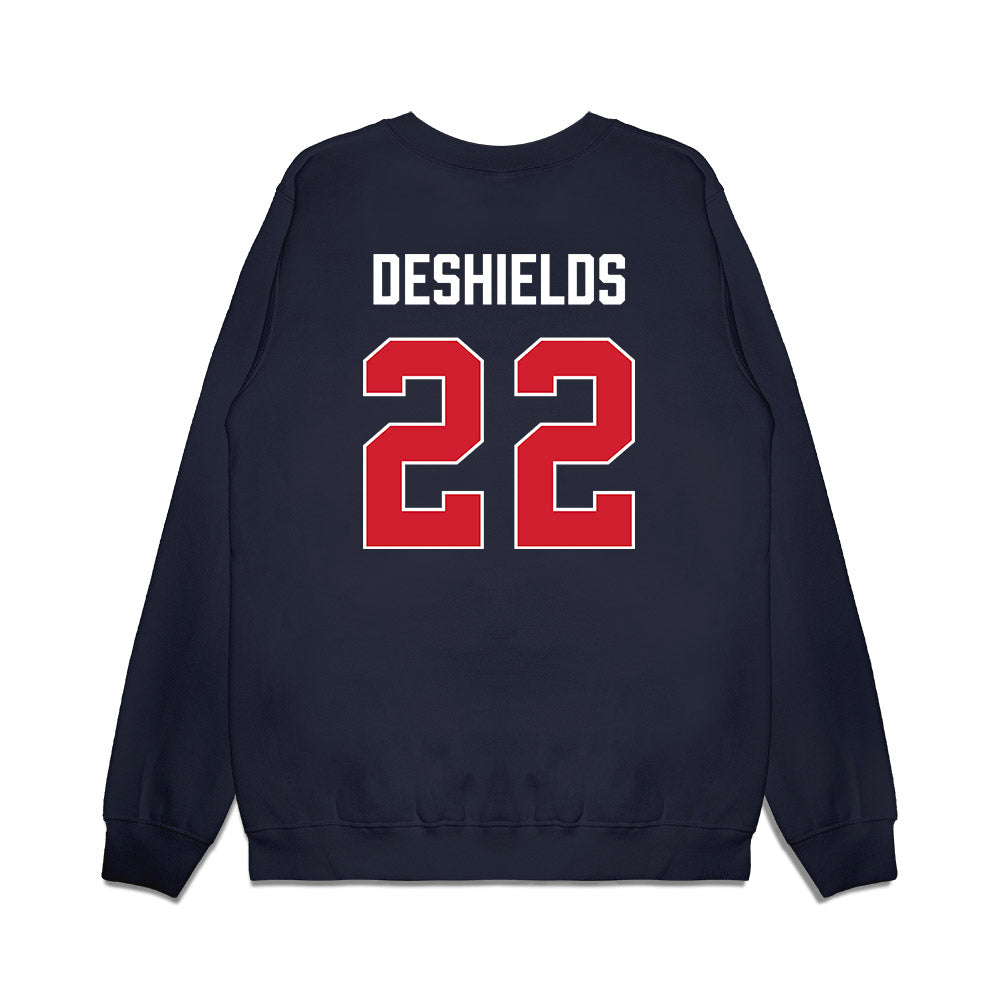 Ole Miss - NCAA Women's Basketball : Denim DeShields - Vintage Premium Crewneck Sweatshirt-1