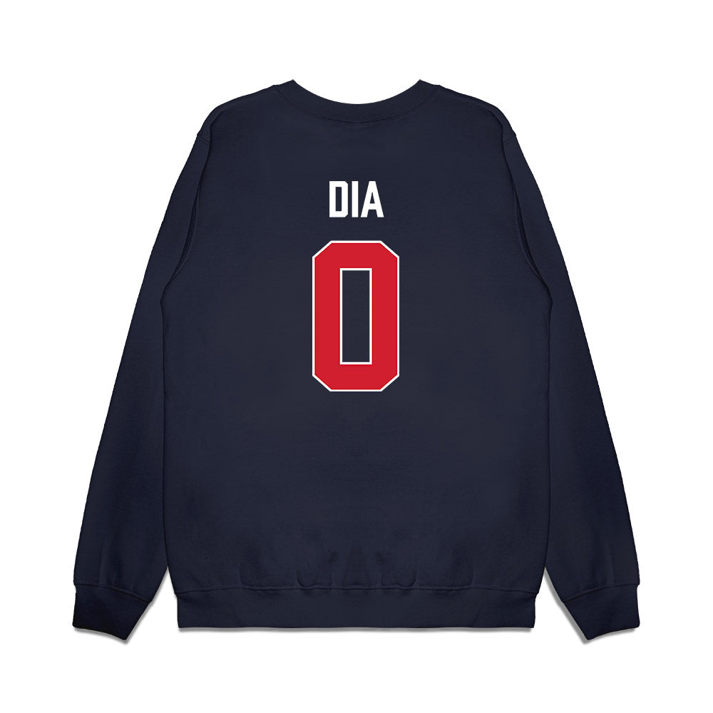 Ole Miss - NCAA Men's Basketball : Malik Dia - Vintage Premium Crewneck Sweatshirt-1