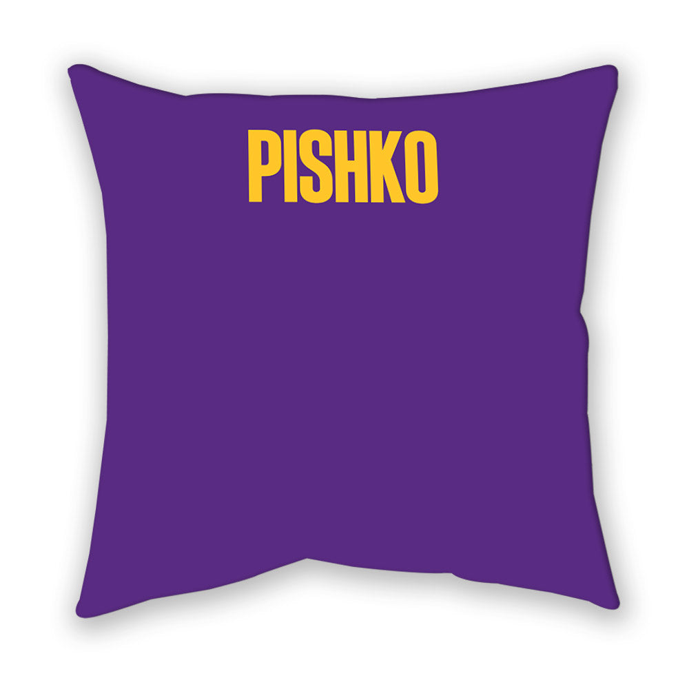 LSU - NCAA Men's Swimming & Diving : Jacob Pishko - Graphic Pillow-1