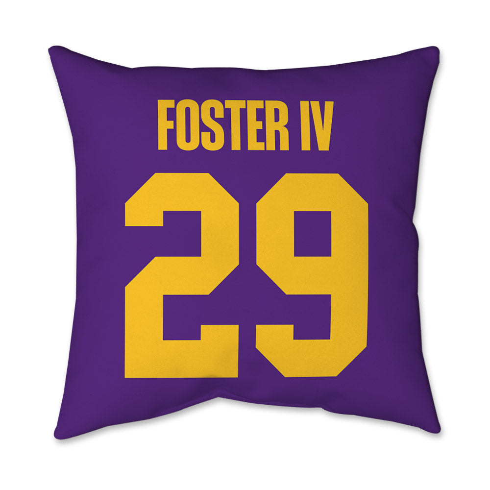LSU - NCAA Football : Wallace Foster IV - Graphic Pillow 16x16-1