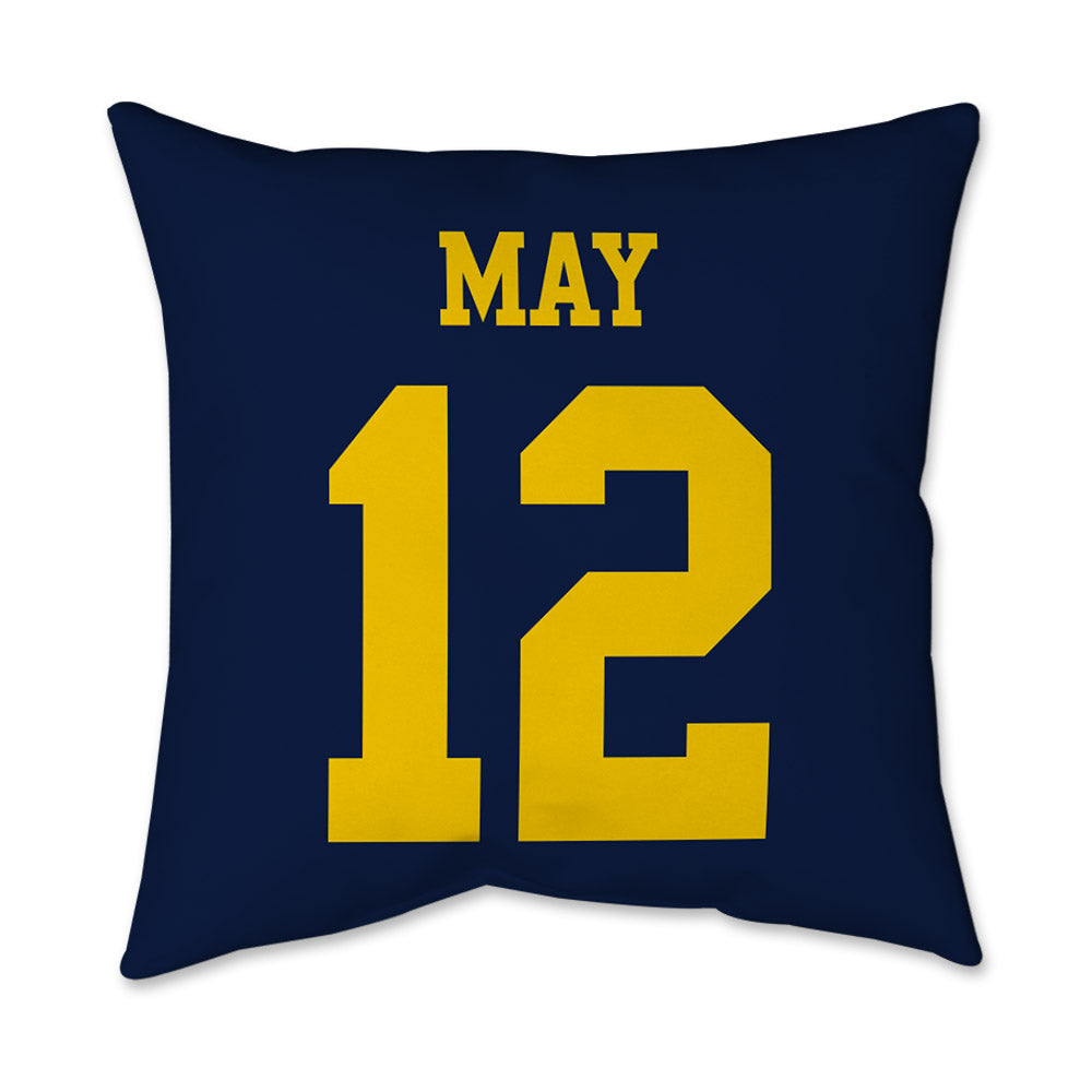 Michigan - NCAA Men's Basketball : Charlie May - Graphic Pillow 16x16-1