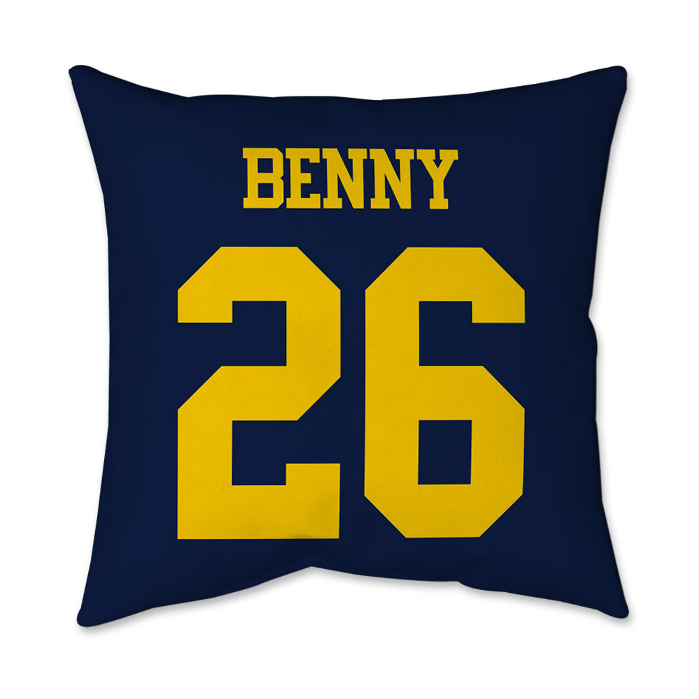 Michigan - NCAA Football : Rayshaun Benny - Graphic Pillow 16x16-1
