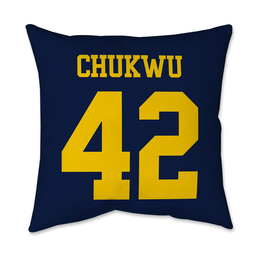 Michigan - NCAA Football : Jeffrey Chukwu - Graphic Pillow 16x16-1