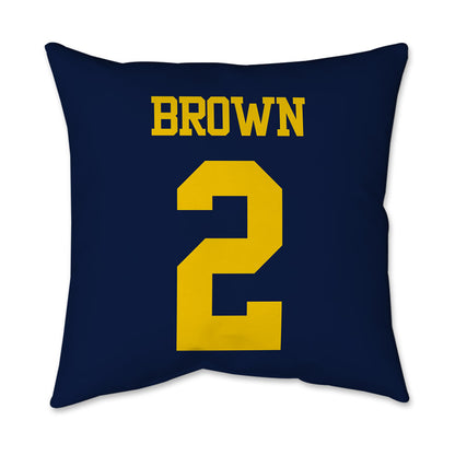 Michigan - NCAA Women's Basketball : Macy Brown - Graphic Pillow 16x16-1