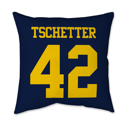 Michigan - NCAA Men's Basketball : Will Tschetter - Graphic Pillow 16x16-1