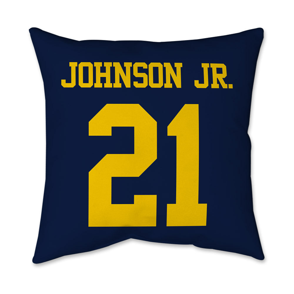 Michigan - NCAA Men's Basketball : Morez Johnson Jr. - Graphic Pillow 16x16-1