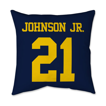 Michigan - NCAA Men's Basketball : Morez Johnson Jr. - Graphic Pillow 16x16-1