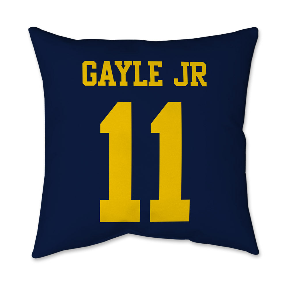 Michigan - NCAA Men's Basketball : Roddy Gayle Jr - Graphic Pillow 16x16-1