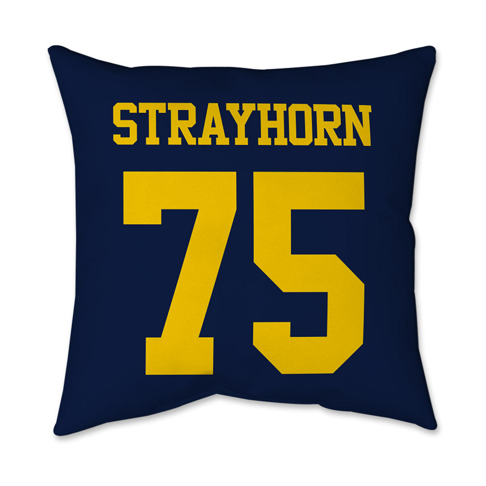 Michigan - NCAA Football : Kaden Strayhorn - Graphic Pillow 16x16-1