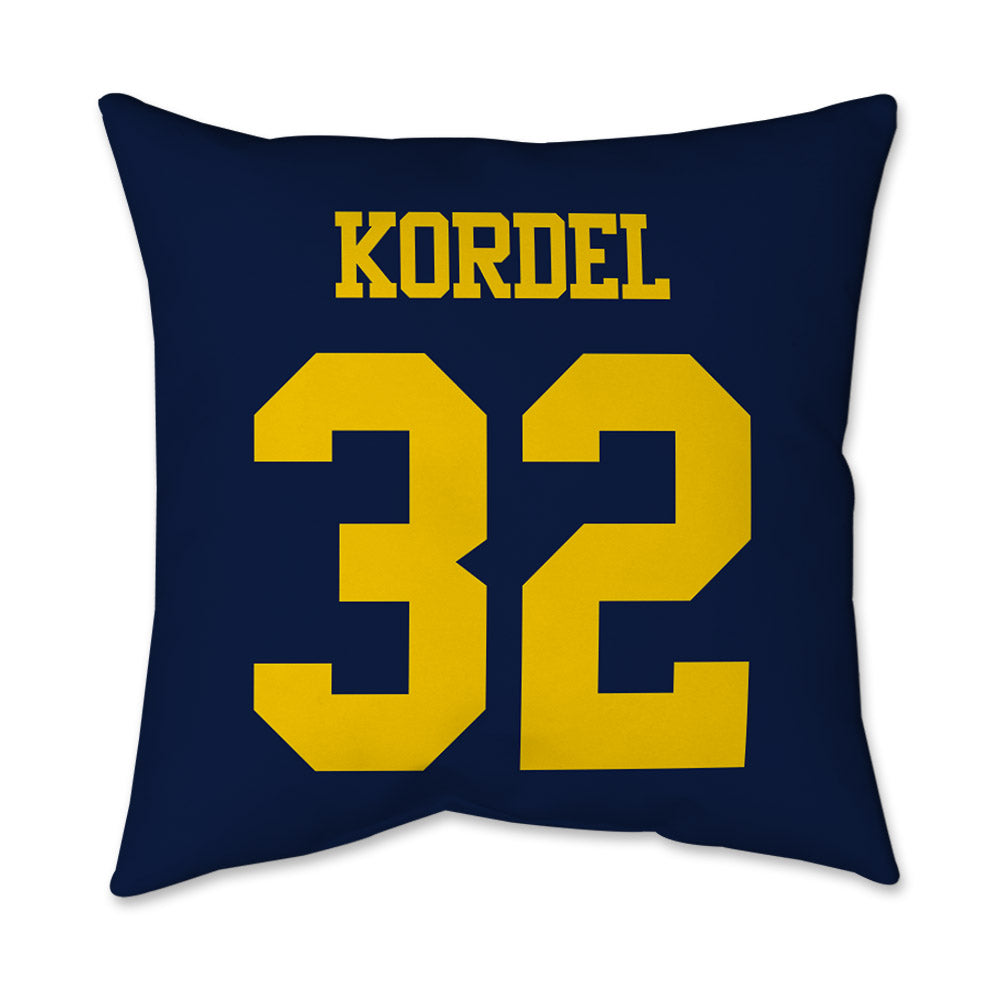 Michigan - NCAA Men's Basketball : Malick Kordel - Graphic Pillow 16x16-1