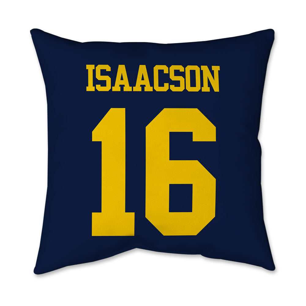 Michigan - NCAA Women's Lacrosse : Kassidy Isaacson - Graphic Pillow 16x16-1