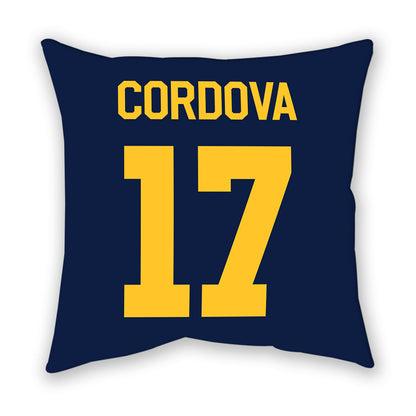 UC Berkeley - NCAA Men's Soccer : Cesar Cordova - Graphic Pillow-1