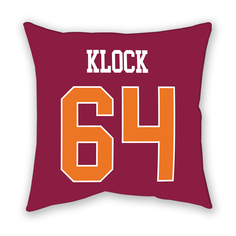 Virginia Tech - NCAA Football : Elijah Klock - Pillow-1